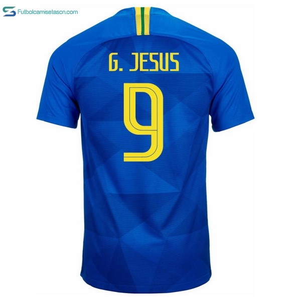Camiseta Brasil 2ª G.Jesus 2018 Azul
